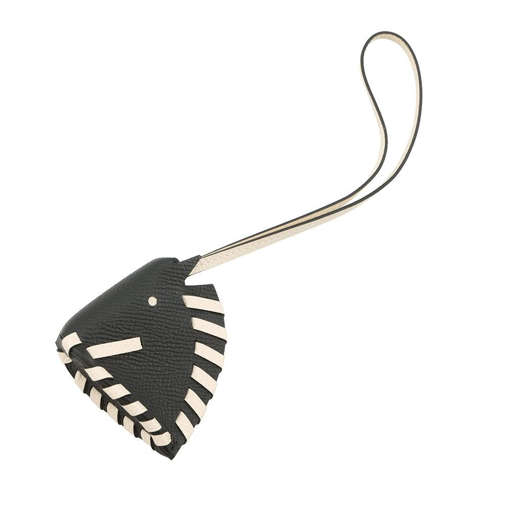 Hermes Bag Charm Cheval Tresse Black Nata Epsom