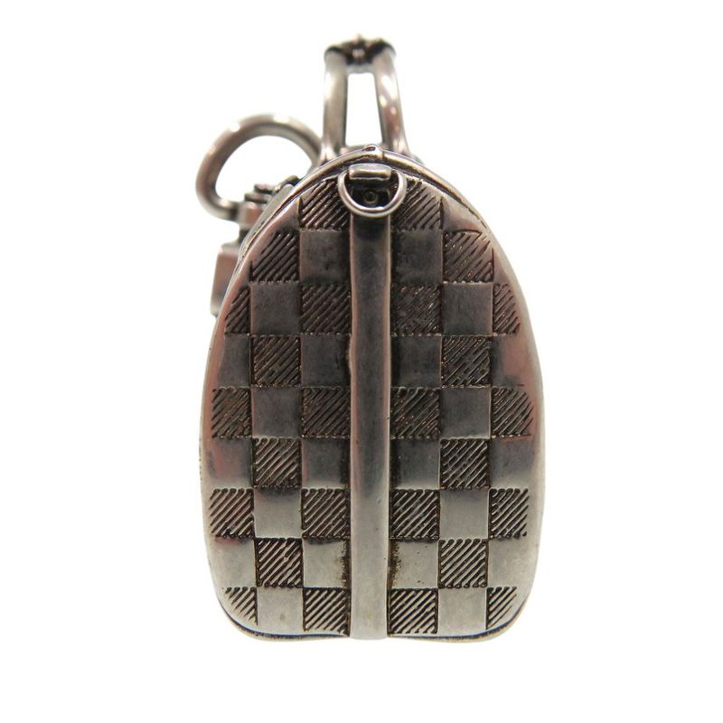Louis Vuitton The Keepall Charm Damier Key Holder Metal Silver 1158 — view 2