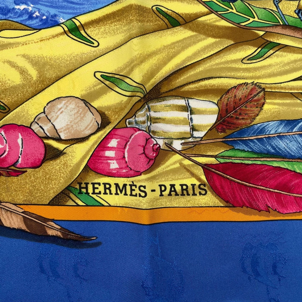 Hermes Scarf Silk Carre 90 Christophe Colomb Decouvre L'amerique 12 Octobre — view 8