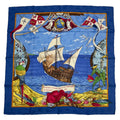 Hermes Scarf Silk Carre 90 Christophe Colomb Decouvre L'amerique 12 Octobre