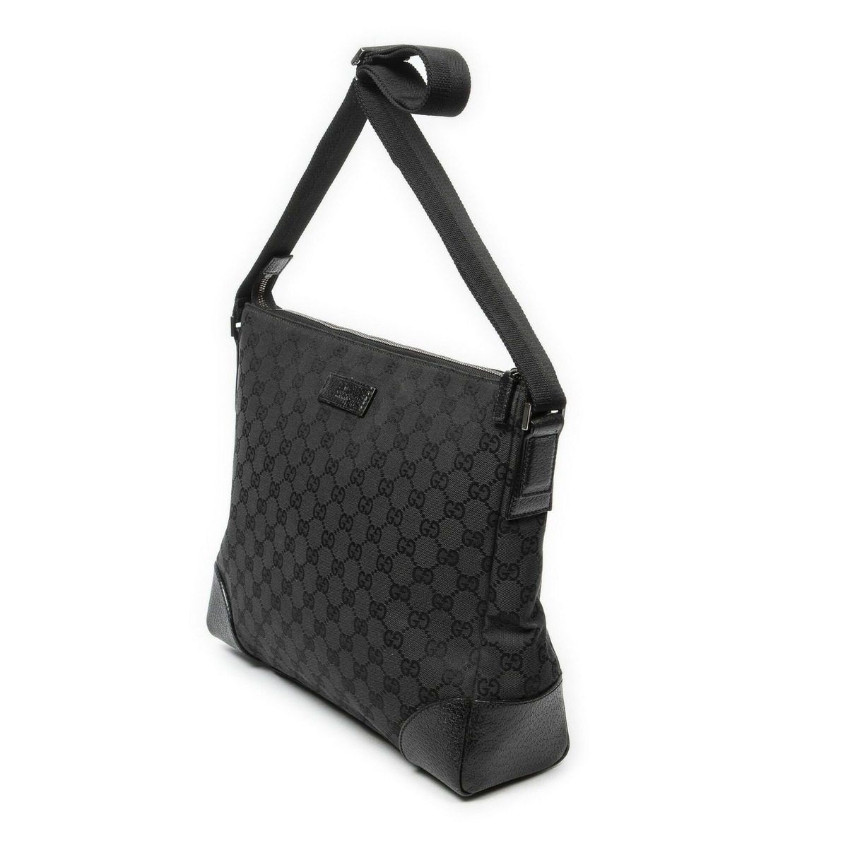 Gucci Zip Messenger Black GG Canvas — view 2
