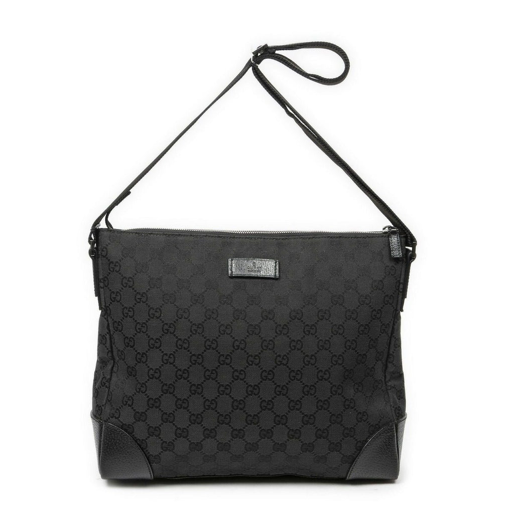 Gucci Zip Messenger Black GG Canvas