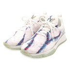 Louis Vuitton Vnr Line Sneakers Fabric White Blue Pink 7 1 2 Size