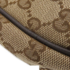 Gucci Shoulder Bag GG Canvas Beige Leather — view 6