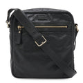 Gucci Guccissima Shoulder Bag Crossbody Leather Black Gold