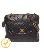 Chanel Chain Shoulder Bag Gold Quilted