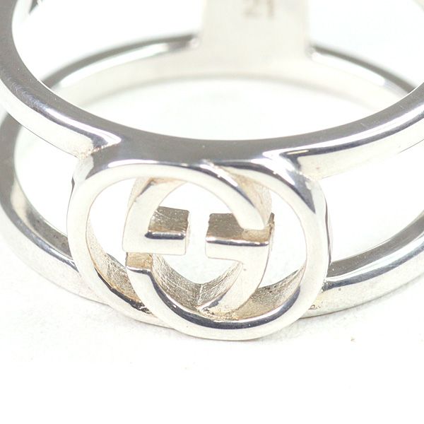 Gucci Interlocking Wide Open Band Star Ring Silver AG 925 Size 21 Actual — view 5