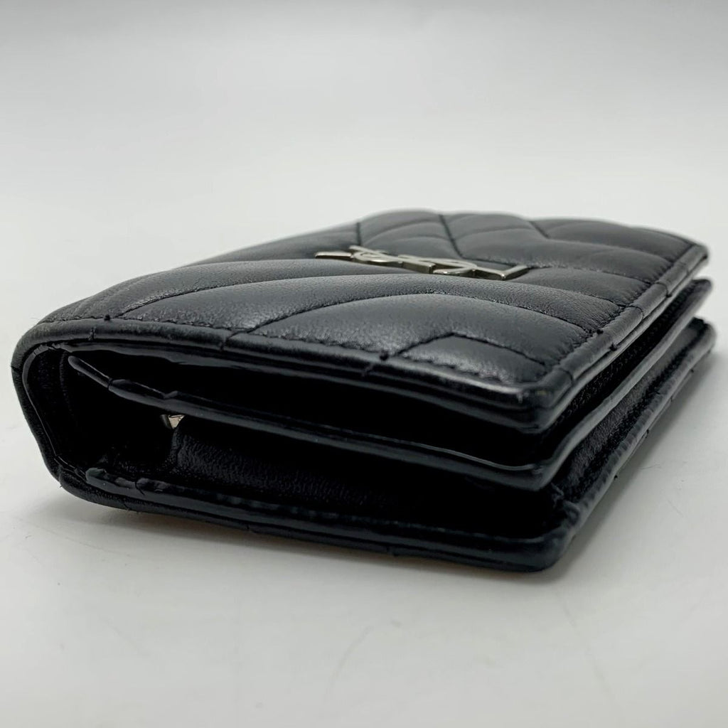 Saint Laurent Leather YSL Black Wallet Bifold — view 3
