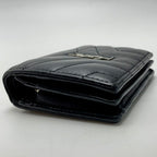 Saint Laurent Leather YSL Black Wallet Bifold — view 3