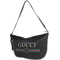 Gucci Half Moon Hobo Shoulder Bag Leather Black