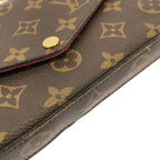 Louis Vuitton Monogram Pochette Felicie Shoulder Bag Brown Marron — view 4