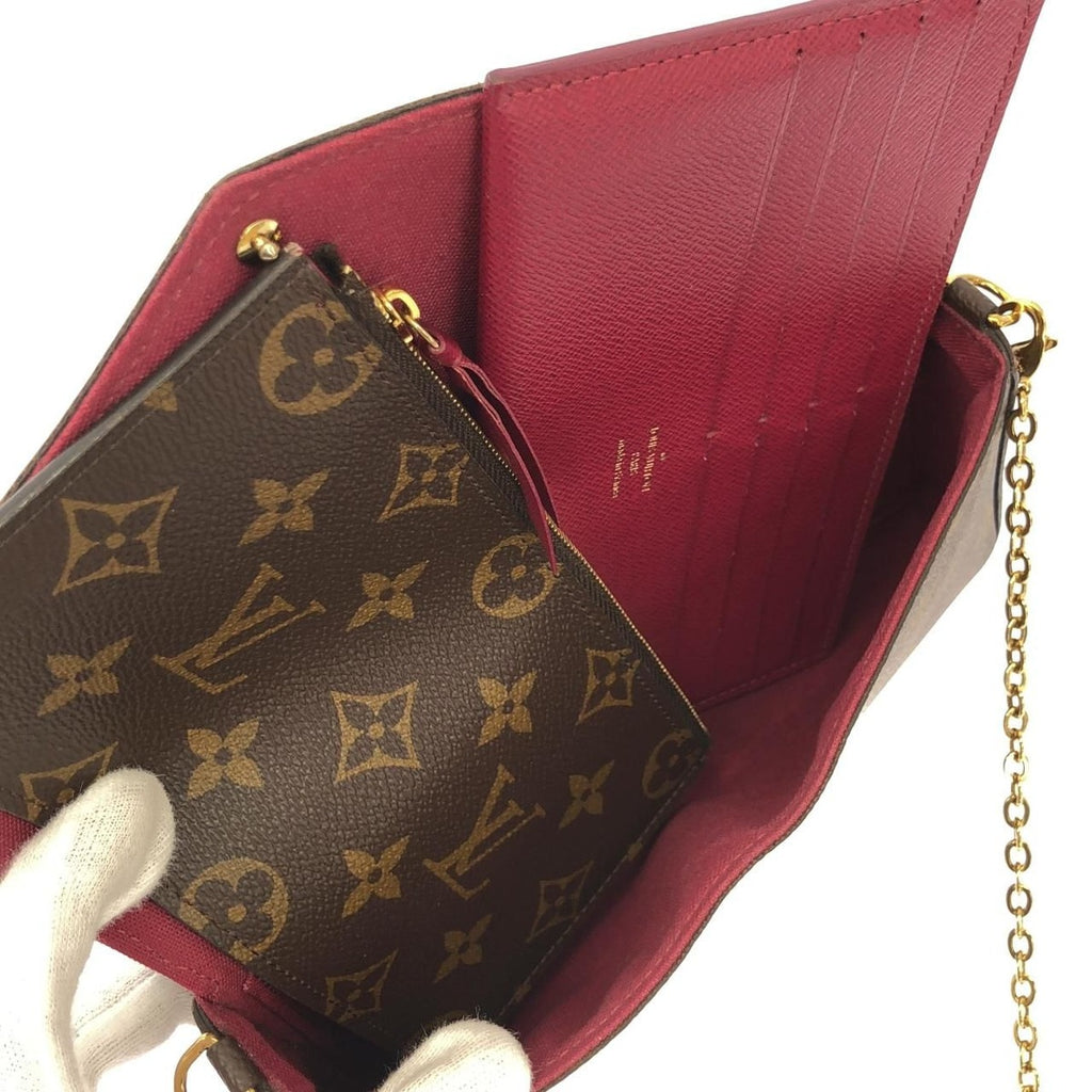 Louis Vuitton Monogram Pochette Felicie Shoulder Bag Brown Marron — view 7