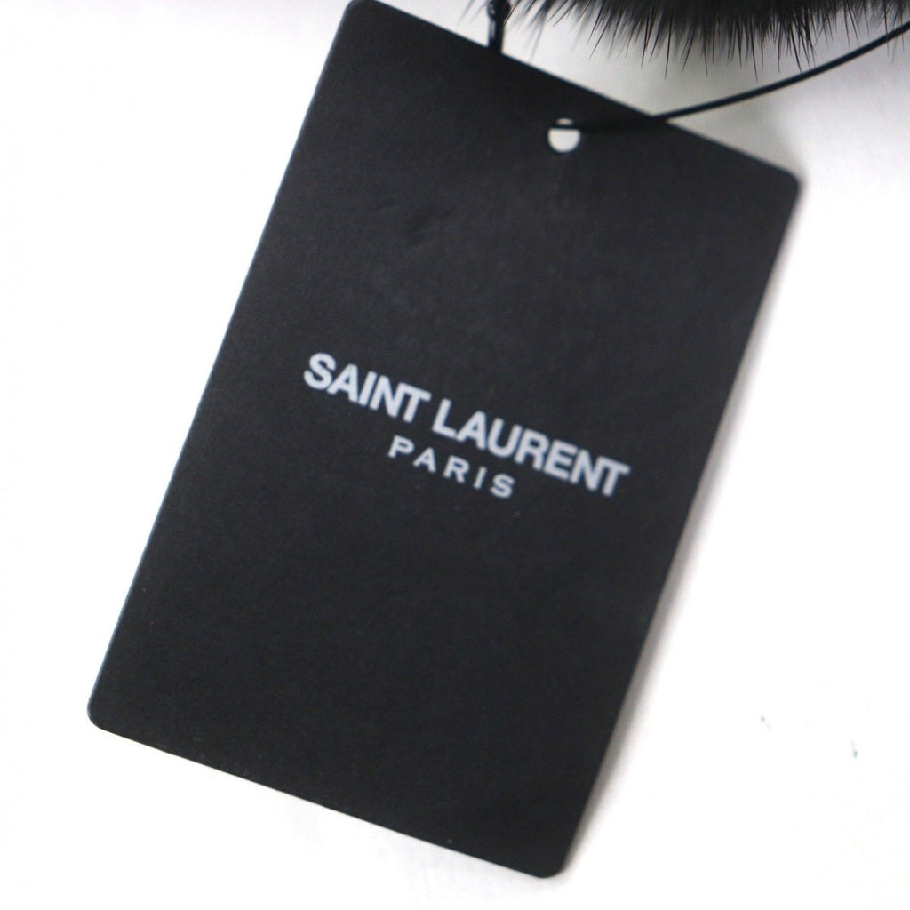 Saint Laurent Paris Mink Slide Sandals Black 44 — view 8