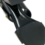 Louis Vuitton Horizon Line Sandals Shoes Leather Black Gold Lvhardware Strap — view 8