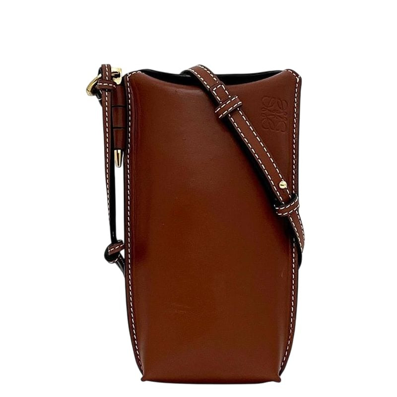 Loewe Shoulder Bag Phone Brown Gate Open