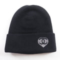 Chanel 100% Cashmere Coco Mark Knit Cap With Rhinestones Black