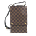 Louis Vuitton Shoulder Bag Portobello Damier Canvas Ebene Brown