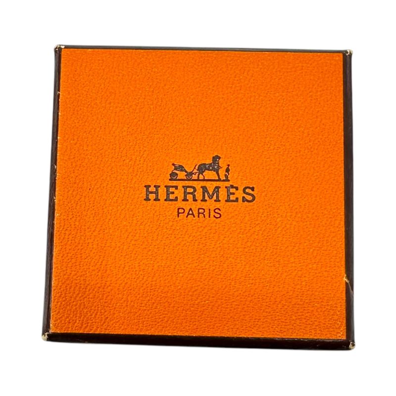 Hermes Eclipse Pierced Earrings Silver and White on Both Ears — view 8