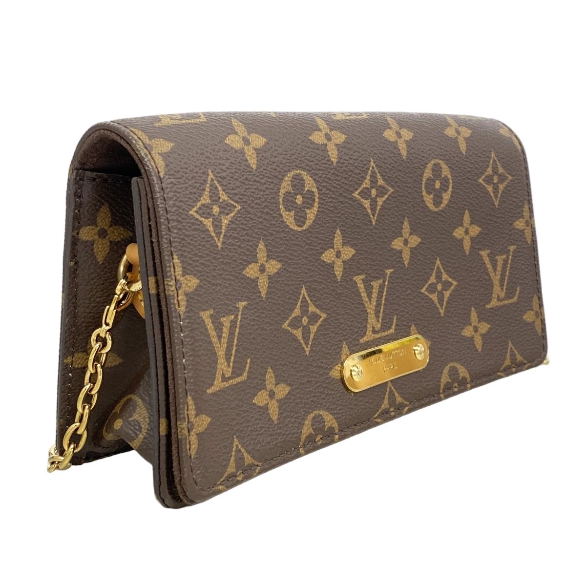 Louis Vuitton Shoulder Bag Monogram Wallet on Chain Lily Brown — view 2