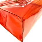 Hermes Vinyl Kelly Clear Handbag Orange — view 9
