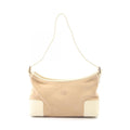 Loewe Shoulder Bag Anagram Beige Ivory Suede Leather