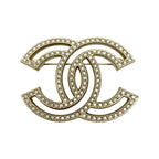 Chanel Coco Mark Brooch A20 V Gold Rhinestone — view 2