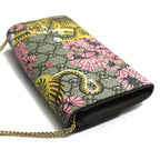 Gucci GG Supreme Chain Wallet Bengal Tiger Cherry Blossom Pattern Long — view 2