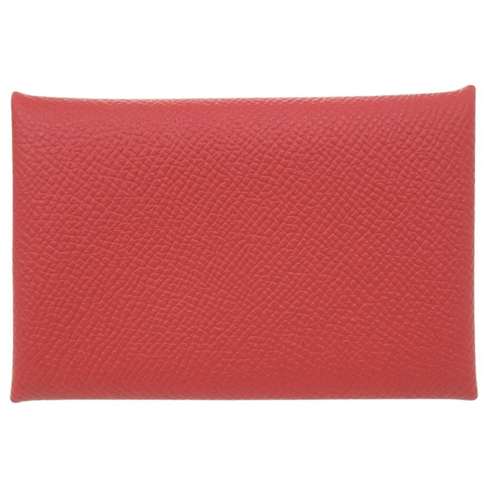 Hermes Calvi Duo Veau Epsom Rouge Tomato Silver