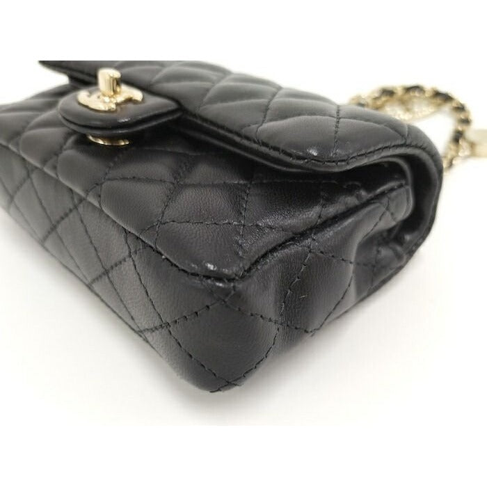 Chanel Classic Mini Bag Quilted Lambskin Black — view 3