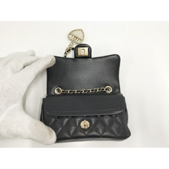 Chanel Classic Mini Bag Quilted Lambskin Black — view 8