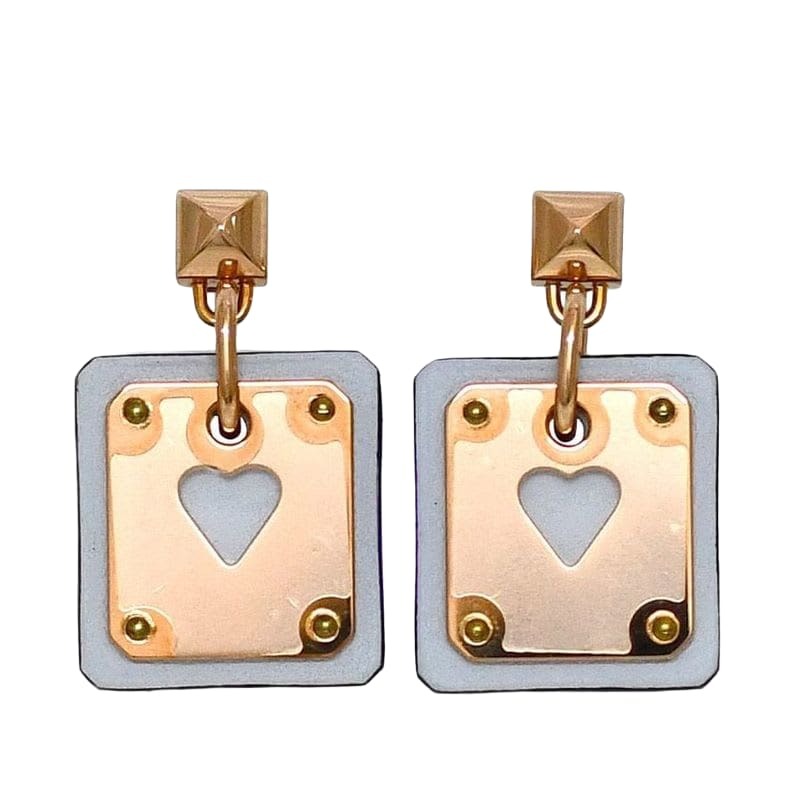 Hermes Earrings As de Coeur Pink — view 2