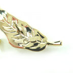 Chanel CC Logo Leaf Design Rhinestone Earrings Gold — view 9