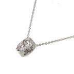 Louis Vuitton Pendentif Empreinte Diamond Necklace 40 cm 18k WG White Gold