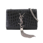 Saint Laurent Kate Mini Chain Shoulder Bag Croco