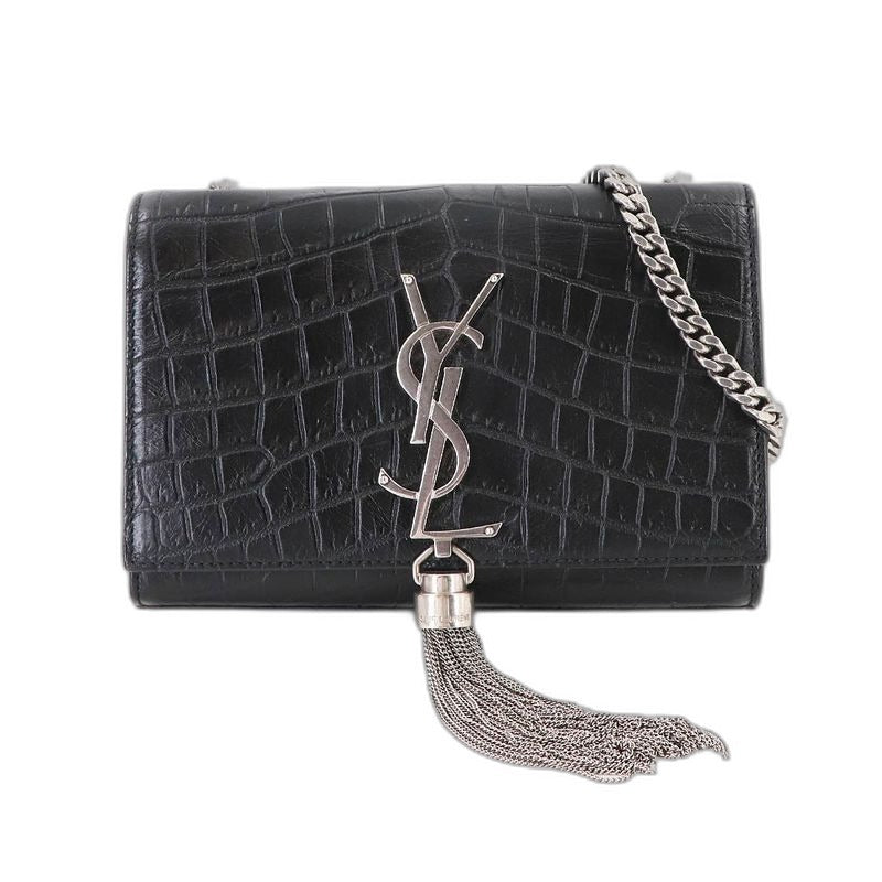Saint Laurent Kate Mini Chain Shoulder Bag Croco