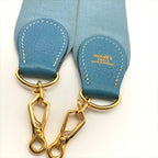 Hermes Evelyne Shoulder Strap Gold Blue Jean Light Bag — view 3
