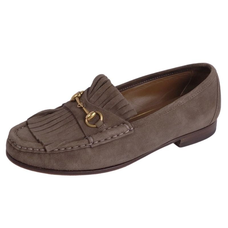 Gucci Loafers Moccasins Quilted Horsebit Suede