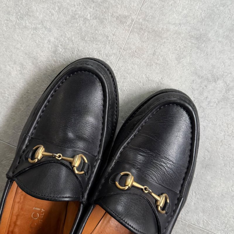 Gucci Horsebit Loafers Leather Black Gold Hardware 35 1 2 — view 3
