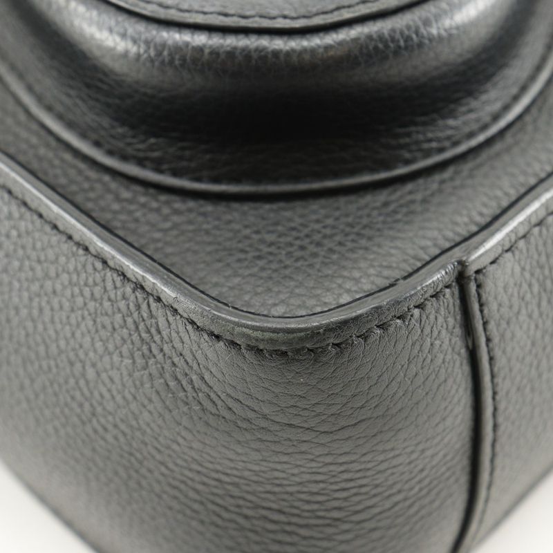 Christian Dior Saddle Mini Tote 2-Way Shoulder Bag Calf Black — view 4