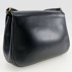 Gucci Vintage Sherry Line 2-Way Clutch Calf Black Shoulder Bag — view 3