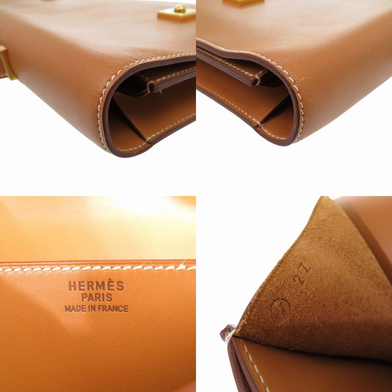 Hermes Danube 38 Chamonix Natural Briefcase 0 V Piano Vintage Business Bag — view 8