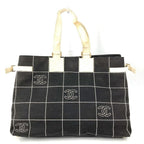 Chanel Shoulder Bag CC Logo Canvas Black