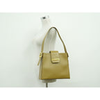 Saint Laurent Yves YSL Embossed Leather Shoulder Bag Beige — view 6