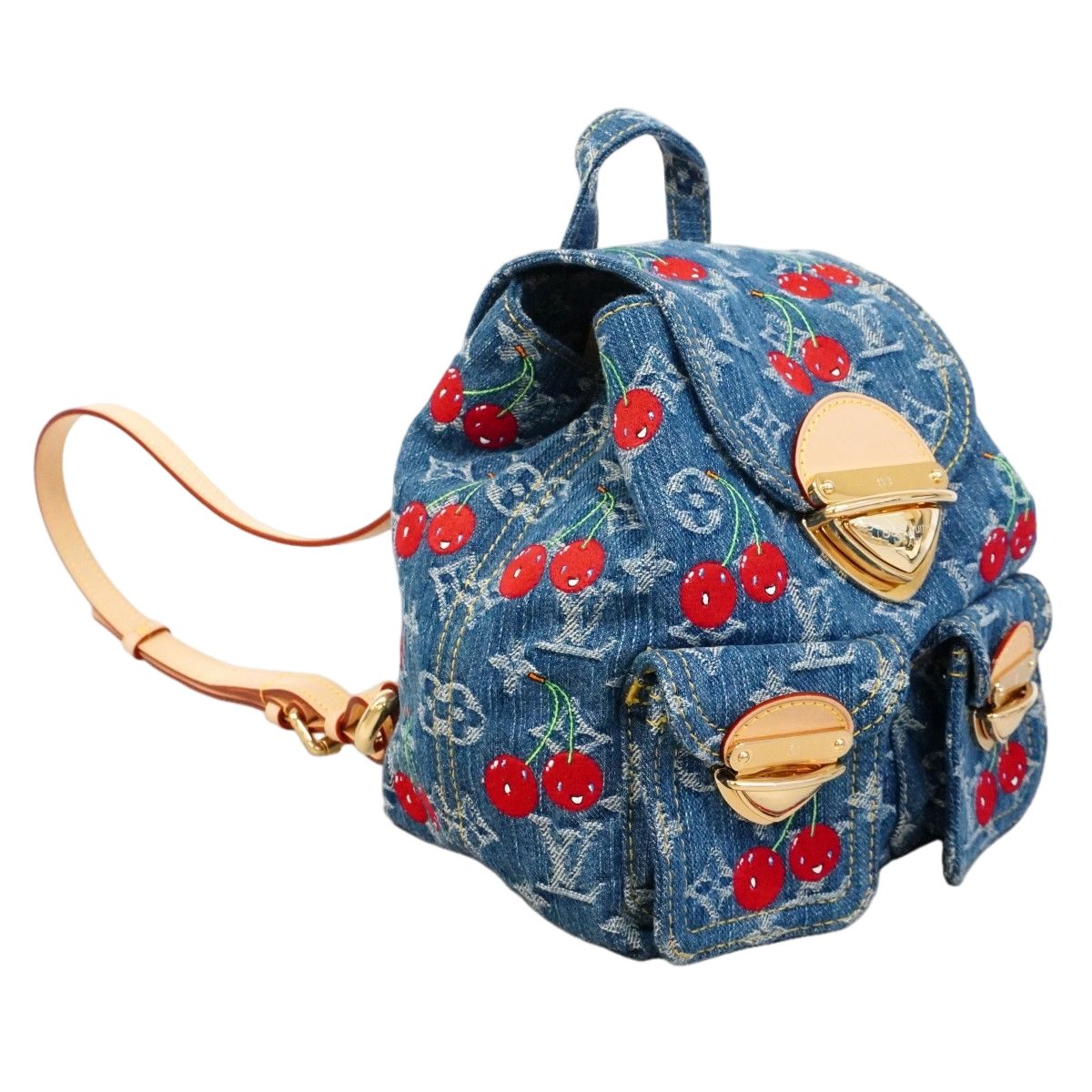 Louis Vuitton Backpack Monogram Cherry LV Takashi Murakami Venice Blue — view 2