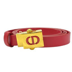 Christian Dior Belt Thin CD Logo Red