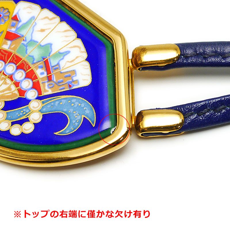 Hermes Emile Choker Plated And Leather Navy — view 4