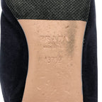 Prada Pointed Toe Suede Flat Shoes 1 S574 H Navy 37 2 — view 6