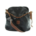 Celine Vintage Shoulder Bag Crossbody Leather Black