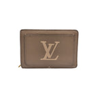 Louis Vuitton Portefeuille Clair Leather Beige Bifold Wallet Gold