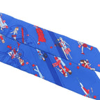 Hermes Twilly 02 Bleu Roy Blue Rouge Multicolor Silk Ex-Libris Parisienne Scarf — view 3